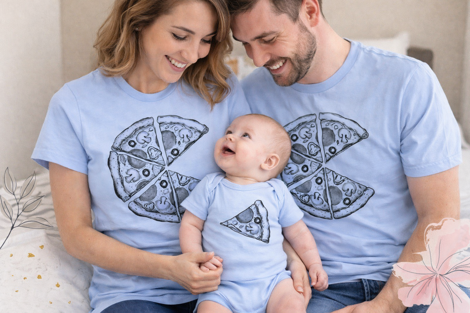 Pizza & Pizza Slices Blue Bundle