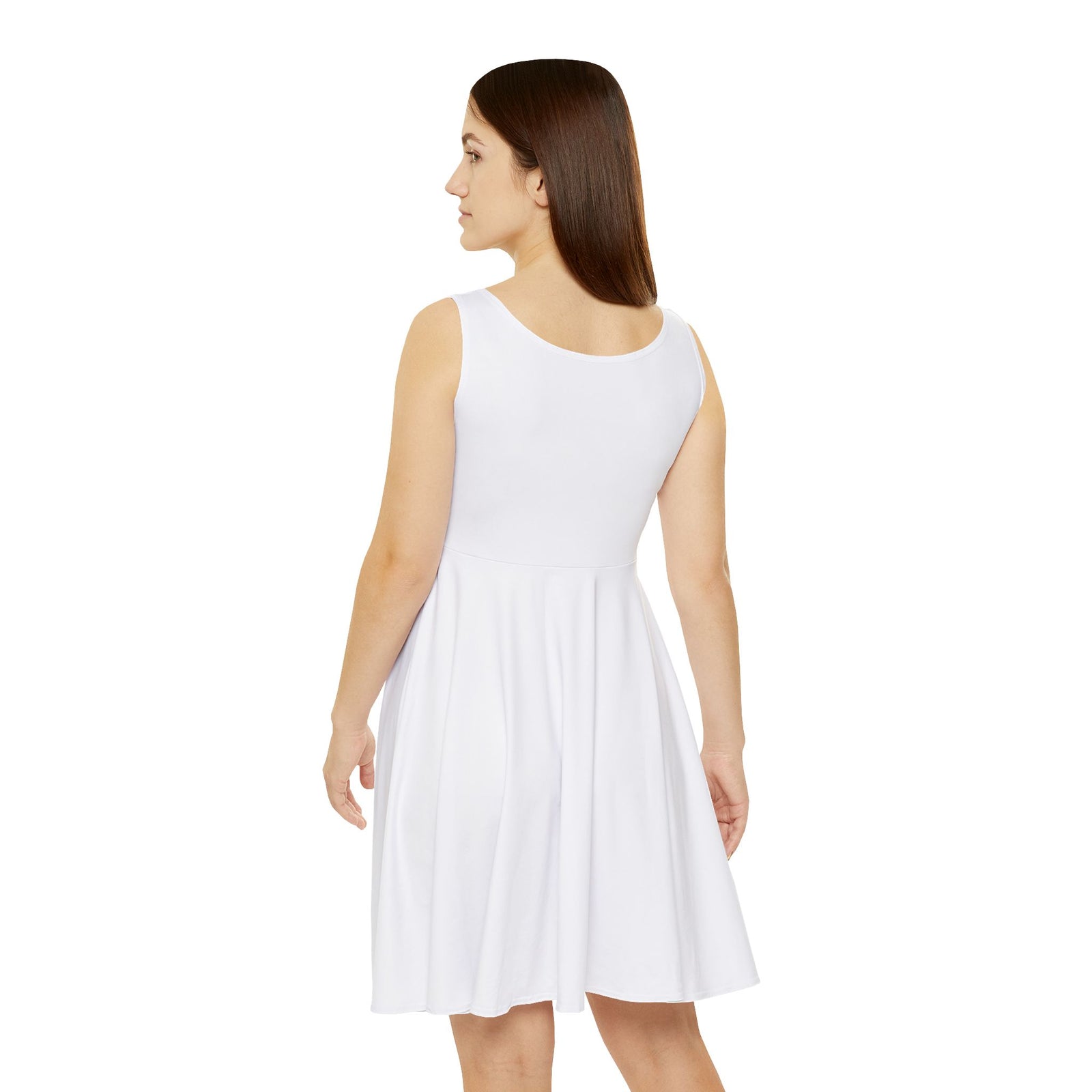 "I am strong kind capable", Pink Stripe Skater Dress