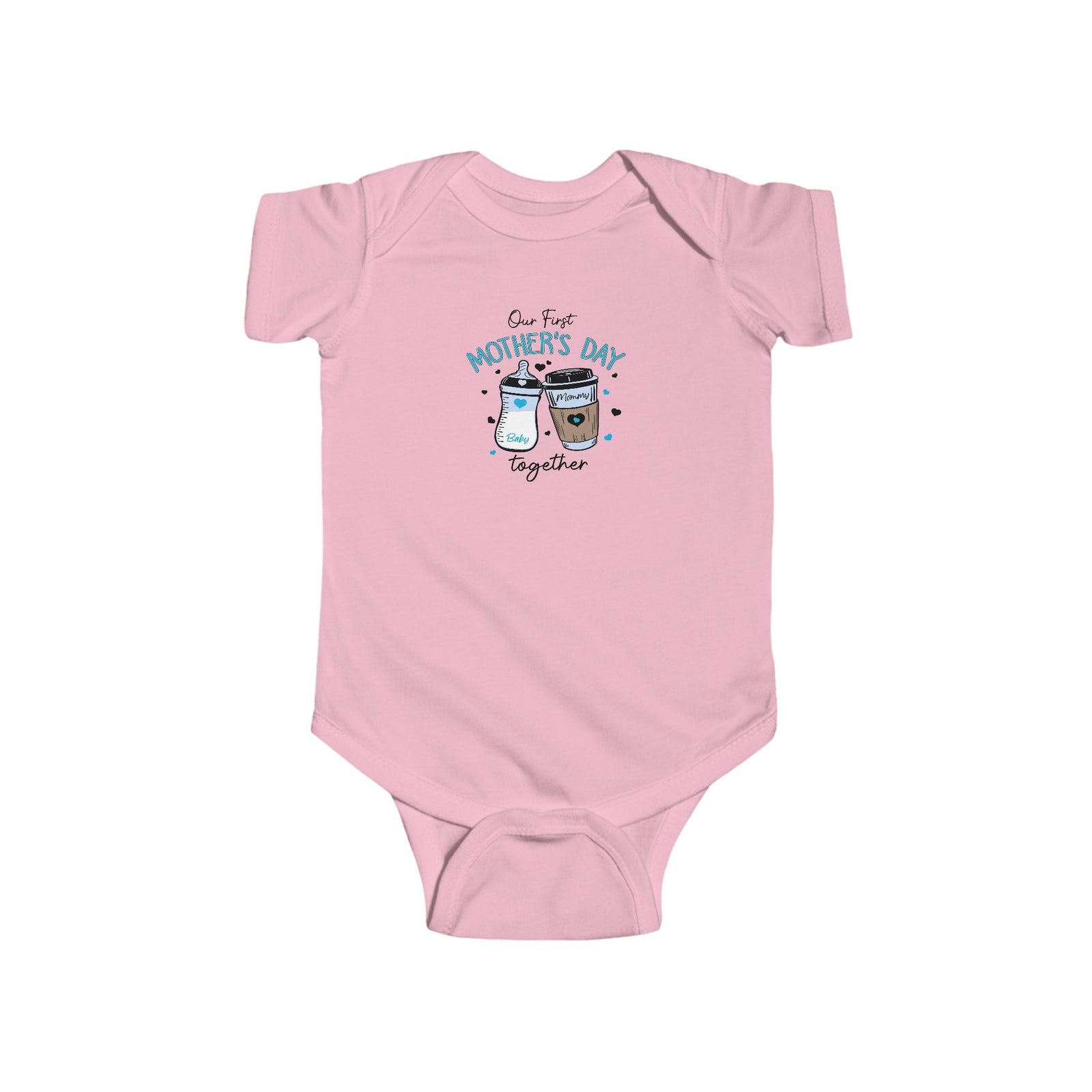 Our First Mother’s Day Together, Cute Baby Milk & Coffee Infant Bodysuit