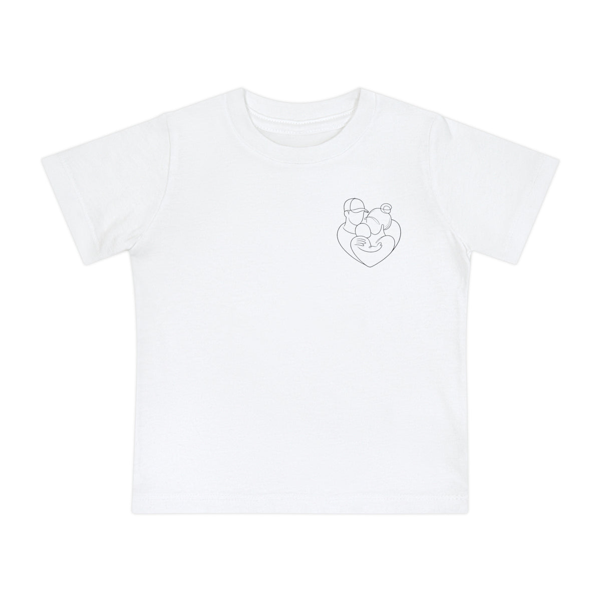 Baby T-Shirt "MINI Est. 2025" – Cute Baby Tee with Heart Family Line Art
