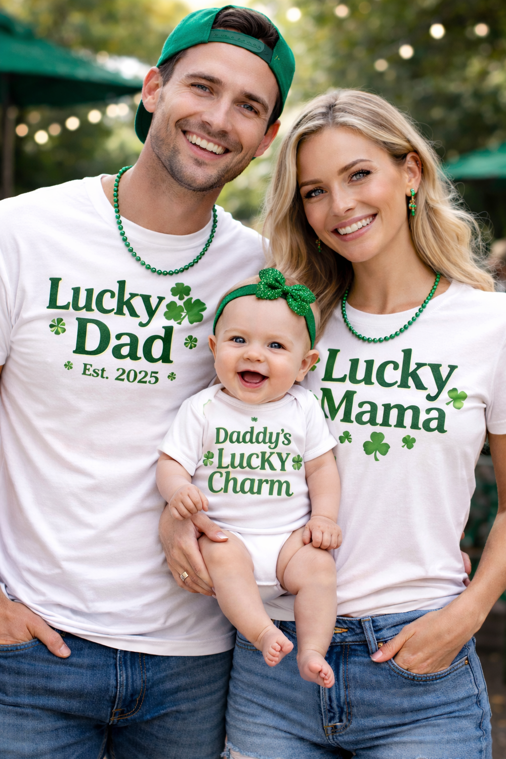 Lucky Mama, lucky Dad and Daddy's Lucky Charm, Bundle.