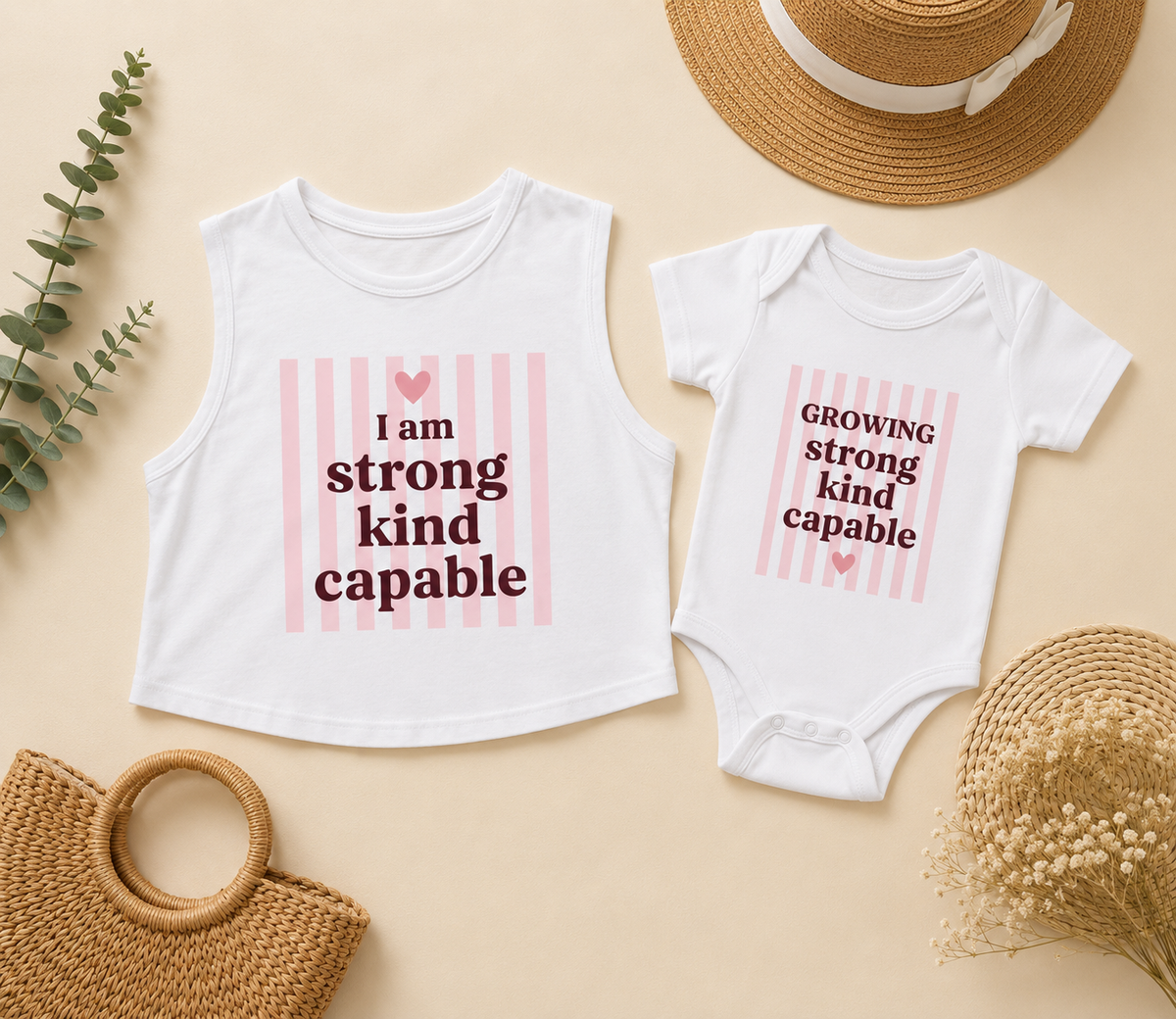 Strong, Kind &amp; Capable | Mom &amp; Me Matching Set