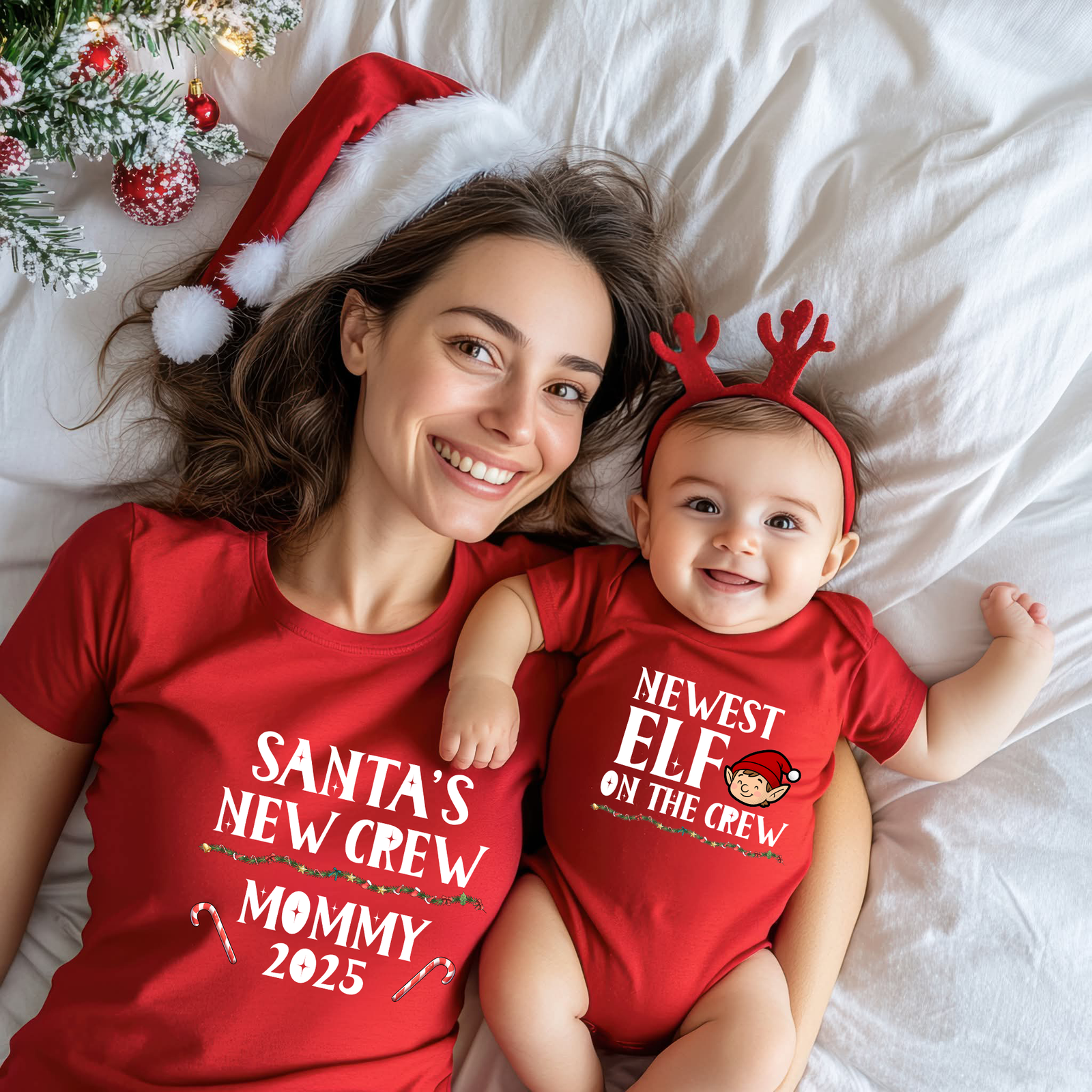 Santa’s New Crew Mommy & Baby Matching Bundle